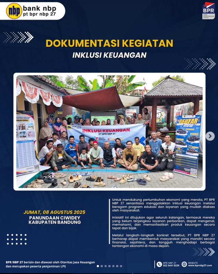 BPR NBP 27 Dorong Inklusi Keuangan di Ciwidey