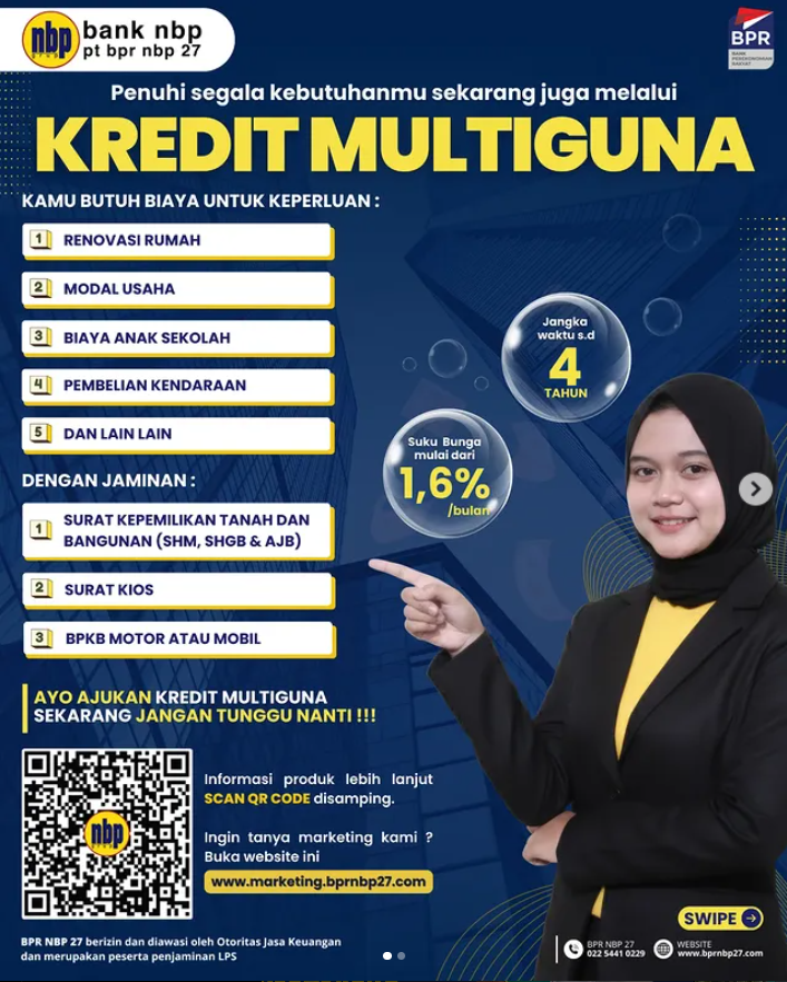 Penuhi Segala Kebutuhanmu dengan Kredit Multiguna BPR NBP 27