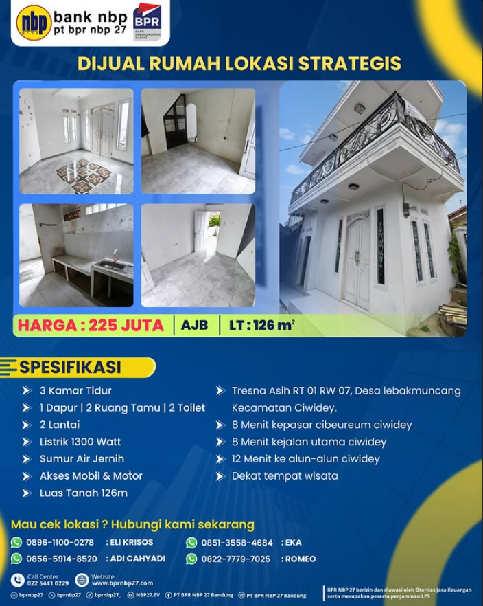 DIJUAL RUMAH 2 LANTAI NYAMAN DAN STRATEGIS DI CIWIDEY