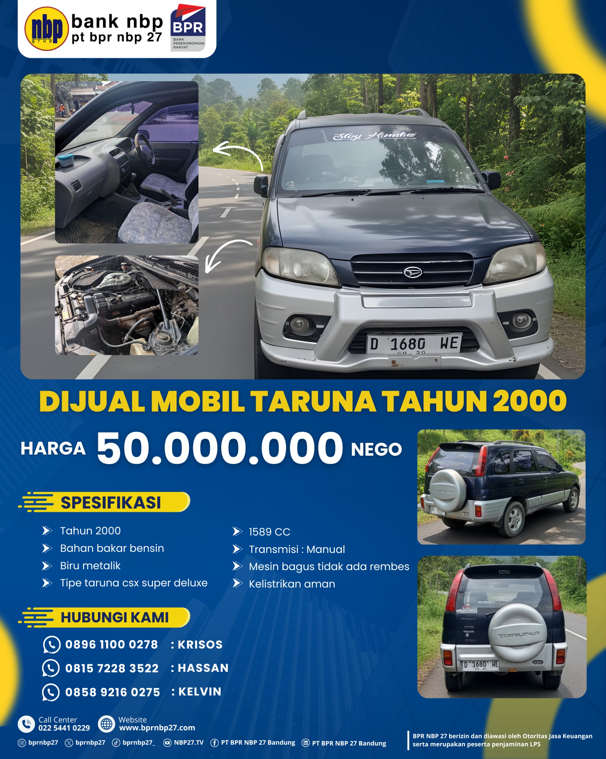 DIJUAL Daihatsu Taruna CSX Super Deluxe Tahun 2000